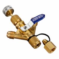 YELLOW JACKET Valve Core Remover: 2 7/8 in Lg, Brass, 1/4 in Female SAE Right-Hand, A2L Compatible (MPN 93904). Key specifications — Application: Evacuation; Includes: 5/16" Adapter; Product Type: Valve Core Remover; Brand: YELLOW JACKET; Body Material: Brass; Manufacturer Part Number: 93904.