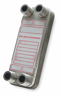 Heat Exchanger: 831,000 BtuH Water / 210,000 BtuH Oil, 50 gpm, 25.73 sq ft, Copper Braze (MPN BPDW415-50 LCA). Key specifications — Brand: BELL & GOSSETT.
