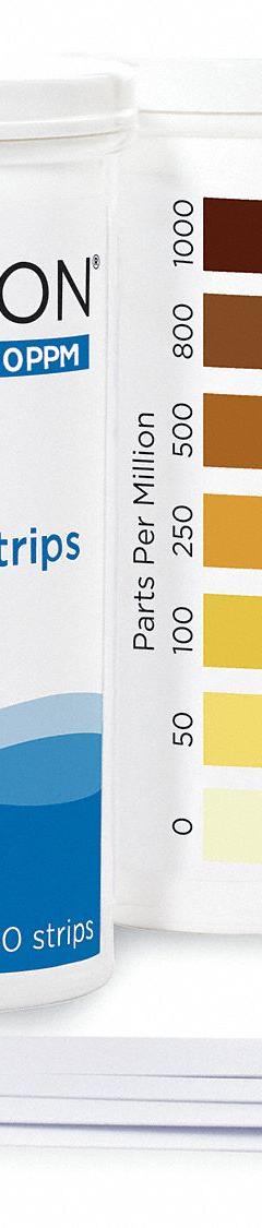 HYDRION Test Strips: Free Chlorine, 0 to 1,000 ppm Free Chlorine, Strip, 100 Tests, Free Chlorine (MPN CH-1000). Key specifications — Test Form: Strip; Brand: HYDRION; Parameter Measurements Included: 0 to 1,000 ppm Free Chlorine.