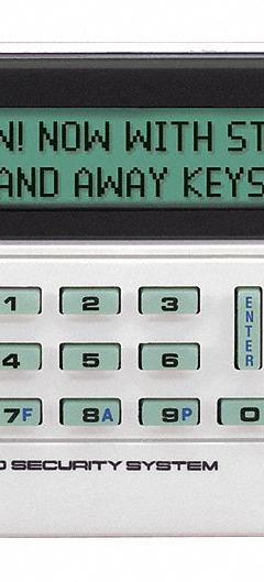 NAPCO Intrusion System Keypads: 4 3/8 in Overall Ht, 1 1/8 in Overall Lg, 5 7/8 in Overall Wd, LCD (MPN GEM-RP8LCD). Key specifications — Brand: NAPCO; Integral Zone Expander: Yes; Keypad Display Type: LCD; Product Type: Keypad.