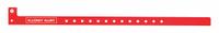 ID Wristband: Allergy Alert, 12 7/8 in Overall Lg, 1 1/8 in Overall Wd, Plastic, Red, 500 PK (MPN P2DM-200-003). Key specifications — attr1085229: Red; attr1126094: Red.