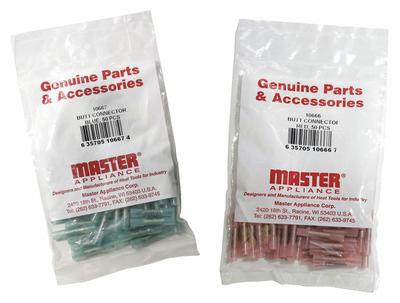 MASTER APPLIANCE Fork Terminals: Blue, Heat Shrink, #10 Stud Size, 16 AWG – 14 AWG Wire Range - Insulated Fork Terminals with Heat Shrink