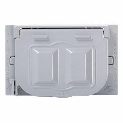 LEVITON Weatherproof Cover: Aluminum, Duplex Receptacles/GFCI/Single Receptacle - Aluminum & Zinc Weatherproof Electrical Box Covers