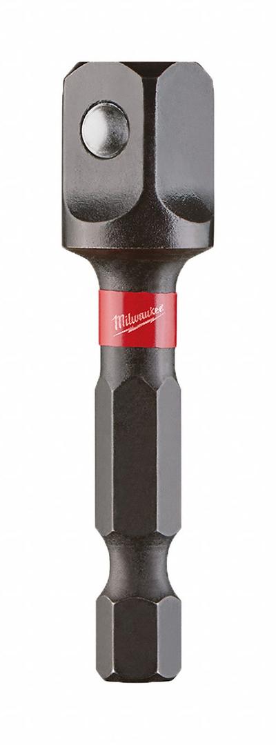 MILWAUKEE Hex Drive Socket Adapter: 1/4 in Input Drive Size, Black Oxide - 1/4" Male Hex Drive Impact Socket Adapters