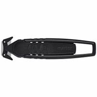 MARTOR Disposable Concealed Blade Safety Knife: 5 13/16 in Overall Lg, Straight Handle, Black, 10 PK (MPN 150001.12). Key specifications — attr307620: Black; attr307617: Straight; attr307618: Textured; attr307619: Carbon Steel; attr307627: Includes Tape Splitter; attr307634: Concealed; attr324885: MARTOR.