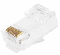 MONOPRICE Modular Plug with Insert: Modular Plug RJ45, Solid, 6 Cable Category, 100pk Pack Size, 100 (MPN 7266). Key specifications — Brand: MONOPRICE; Color: Clear; Compatible Number of Fibers: Duplex; Compatible Wire Solid/Stranded: Solid; _Pack Size: 100pk.