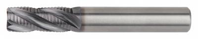 WIDIA HANITA Roughing End Mill: Carbide, AlTiN Coated, 3 Flute, 14 mm Mill Dia, 26 mm LOC - Corner-Chamfer Carbide Roughing End Mills for Steel & Cast Iron
