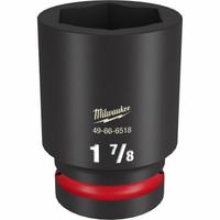 MILWAUKEE Deep Impact Socket: 1 in Drive Size, SAE, 1 7/8 in Socket Size, 6-Point, Deep, Friction (MPN 49-66-6518). Key specifications — attr1215501: MILWAUKEE; attr1215515: Black Phosphate; attr1215518: 1-7/8 in.
