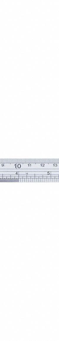 INSIZE Steel Rule: 7110-200, 8 in / 200 mm, 0.04 in Thick, Clear, Black, Rigid, Square Edge, Pouch. Key specifications — attr939978: 1/16 in; attr944136: Pouch; attr934745: INSIZE; attr944504: Outside Read; attr944508: Horizontal; attr944509: Clear; attr939993: Decimal; attr986193: Etched.