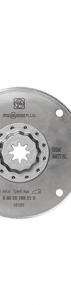 FEIN Oscillating Tool Blade: 4 in Blade Wd, 4 in Overall Lg, Long Cutting, Starlock Connection, 5 PK (MPN 63502196230). Key specifications — attr1097568: Long Cutting; attr1097557: FEIN; attr1097582: Copper.