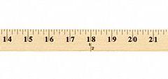 WESTCOTT Ruler: 10420, 3 ft, 0.15 in Thick, Clear, Black, Rigid, Printed Graduation Mark, Matte, SAE. Key specifications — attr934745: WESTCOTT; attr944509: Clear; attr939993: Decimal; attr986193: Printed.