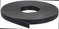 RIP-TIE Hook-and-Loop Cable Tie Roll: 75 ft Lg, 0.25 in Wd, 50 lb Tensile Strength, Black (MPN W-75-QRL-BK). Key specifications — Color: Black; Material: Polyethylene; Brand: RIP-TIE.