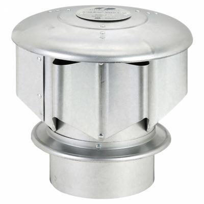 Dayton Vent Cap: Star-Kap Hood Venting, Vented Rain Cap, Round, 5 in Duct, Steel - Rain Caps