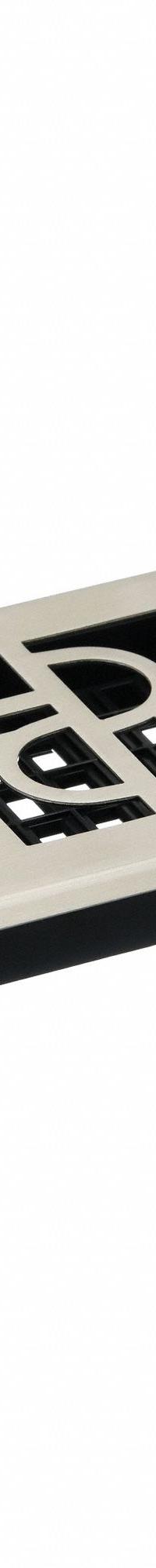 Floor Register: Floor, 13 1/2 in H, 5 1/2 in W, Decorative, Brushed, Nickel, Steel Grille, One-Way (MPN ADH412-NKL). Key specifications — Adjustable Blades: No; Brand: DECOR GRATES; Airflow Directions: One-Way; Grille Color: Nickel.