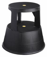 XTEND + CLIMB Step Stool: 15 in Overall Ht, 300 lb Load Cap, 2 Steps, Plastic, 15 in Standing Ht (MPN 962). Key specifications — Product Type: Step Stool; Stacking: Stackable; Brand: XTEND + CLIMB; Casters Included: Swivel; Color: Black; Feet Material: Rubber; Feet Type: Non-Marring; Folding: Not Foldable.