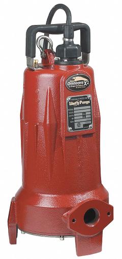 LIBERTY PUMPS Grinder Pump: Horizontal, Three Phase, 2 hp, 440/480V AC, 39 gpm @ 10' of Head, Female (MPN LSGX204M). Key specifications — Rated Voltage: 440/480V AC; Discharge Orientation: Horizontal; Hazardous Location Class: Not Rated; Volute Material: Cast Iron; Brand: LIBERTY PUMPS; Switch: Not Included.
