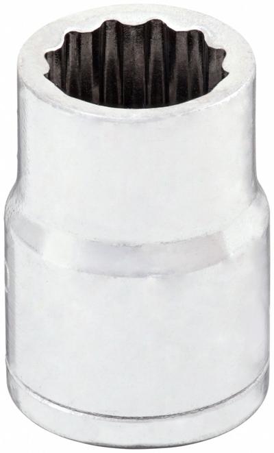 WESTWARD Socket: SAE, 3/8 in Drive Size, 5/16 in Socket Size, 12-Point, Std, Chrome - 3/8" Drive Hand Sockets