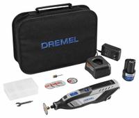 DREMEL Rotary Tool: 30,000 RPM Max. Speed, Variable Speed, 1/8 in_1/16 in Collet Size, (1) 3.0 Ah (MPN 8250-5). Key specifications — attr1254970: Yes; attr1254975: Variable Speed; attr1254974: (1) 3.0 Ah; attr1322525: 1 Battery, 1 Charger.