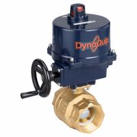 DYNAQUIP CONTROLS Electrically Actuated Two-Way Ball Valve: 3 in, Brass, 115V AC, FNPT x FNPT (MPN EHH2AATE01). Key specifications — Included Mounting: ISO 5211 Actuator Mounting Pad; Brand: DYNAQUIP CONTROLS; Stem Material: Nickel-Plated Brass; Actuator Features: Auxiliary Limit Switch.