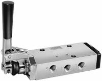 PARKER Manual Air Control Valve: 42, Four-Way / Three-Position, Lever, 3/8 in Female NPT, Aluminum (MPN 422CR023W). Key specifications — attr1084737: Aluminum; attr1084764: Manual Air Control Valve; attr1084778: Spool; attr1084767: 42; attr1084731: 422CR023W; attr1084739: PARKER; attr1084765: Detent; attr1084768: 42.