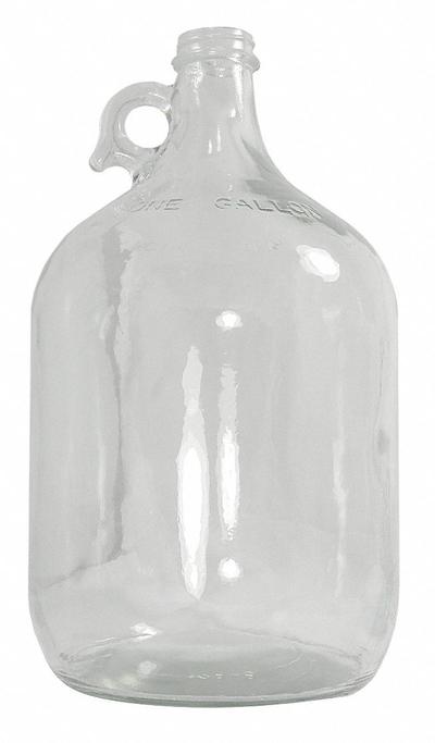 QORPAK Jug: Colorless, Uncoated Bottle, Glass, 1.92 L, 124 mm, 265 mm Overall Ht - Glass Jugs