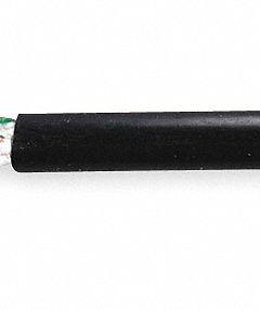 GENSPEED Outside Plant Category Cable: 1,000 ft Cable Lg, 24 AWG, Riser, Black, PE, Std, 5136101, 5e. Key specifications — Conductor Gauge: 24 AWG; Jacket Material: PE; Brand: GENSPEED; Pairs Separation: Standard.