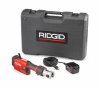 RIDGID Cordless Press Tool: 18V Li-Ion, Std, Inline, For 1/2 in to 4 in Pipe, Black Steel/Copper/PEX (MPN 67218). Key specifications — attr518742: RP 351; attr518712: AC Adapter.