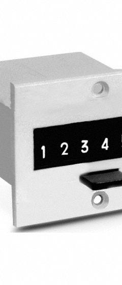 TRUMETER Electronic Counter: Electromechanical Counters, Front Panel Mounting, Analog, Analog, Black (MPN P8-4906-24VC). Key specifications — Mounting Style: Panel; Brand: TRUMETER; Manufacturer Part Number: P8-4906-24VC; Meter Type_Broad: Analog.