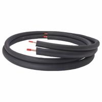 STREAMLINE Liquid and Suction Line Set: 50 ft Lg, 1/2 in Insulation, 3/8 in Plain Liquid, Copper (MPN 61020500B6). Key specifications — Insulation Color: Black; Insulation Material: Elastomeric; Line Material: Copper; Connection Material: Copper; Brand: STREAMLINE.