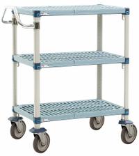Laboratory Utility Cart: 36 in Overall Lg, 24 in Overall Wd, 39 in Overall Ht, 0 Compartments, Steel (MPN GRMXUC2436-35). Key specifications — Brand: INSTOCK; Product Type: Lab Cart; Includes: (3) Shelves; Cart Material: Steel.