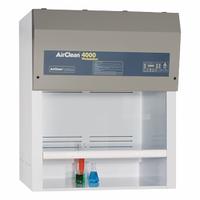 AIRCLEAN SYSTEMS Ductless Fume Hood: AirClean Systems, 50 in Overall Wd, 60 in Overall Ht, White (MPN AC4000S). Key specifications — Assembly: Fully Assembled; Brand: AIRCLEAN SYSTEMS; Base/Stand Included: Yes; Blower Included: Yes; Work Surface Included: Yes.