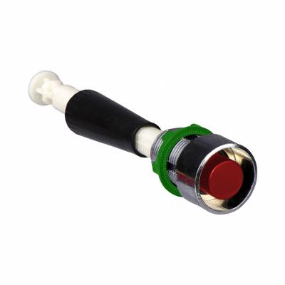 SCHNEIDER Push Button: Red, 22 mm Mounting Size, Metallic - Flush-Mount & Recessed Push-Button Operators