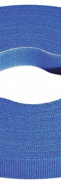 RIP-TIE Hook-and-Loop Cable Tie Roll: 75 ft Lg, 0.75 in Wd, 50 lb Tensile Strength, Blue (MPN W-75-MRL-BU). Key specifications — Color: Blue; Material: Nylon; Brand: RIP-TIE.