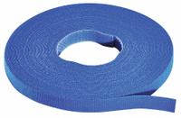 RIP-TIE Hook-and-Loop Cable Tie Roll: 75 ft Lg, 0.75 in Wd, 50 lb Tensile Strength, Blue (MPN W-75-MRL-BU). Key specifications — Color: Blue; Material: Nylon; Brand: RIP-TIE.
