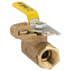 APOLLO Manual Two-Way Ball Valve: 1/2 in, Bronze, Straight, FNPT x FNPT, 600 psi Max. Pressure (CWP) (MPN 75-103-01). Key specifications — Brand: APOLLO; Handle: Locking Lever.