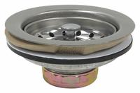 PERFECT PUTTY Strainer: Stainless Steel, Chrome, 2 1/2 in Overall Ht, 4 1/2 in Overall Dia, Threaded (MPN 59-3100). Key specifications — Product Type: Sink Drain; Brand: PERFECT PUTTY; Finish: Chrome; Material: Stainless Steel; Includes: Basket with Post.