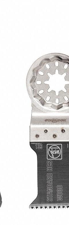 FEIN Oscillating Tool Blade Set: 3 Blades, Straight, Starlock Plus Connection, 3 PK (MPN 35222952030). Key specifications — attr1140173: (1) Blade of 1-3/4"; attr1097629: FEIN; attr1097591: Metabo (w/ Starlock Mounts).