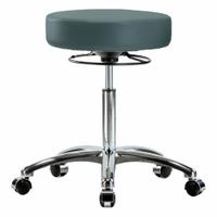 Stool: Vinyl, Ht Range 21 1/4 in to 28 3/4 in, 17 in Seat Wd, 17 in Seat Dp, 0 Glides, 5 Casters (MPN BR-VMBSO-CR-NF-CC-8546). Key specifications — Brand: APPROVED VENDOR; Foot Support: No; Base Material: Aluminum; ESD-Safe: Not ESD Safe; Number of Casters: 5.