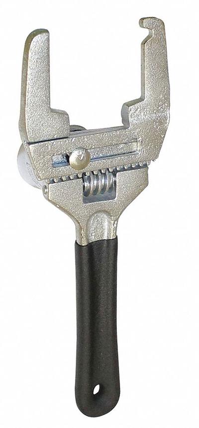 APPROVED VENDOR Adjustable Wrench: Cast Iron, 10 1/2 in Handle Lg, 10 1/2 in, Smooth, Adj - Sink Drain Wrenches