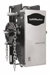 LIFTMASTER Hoist Operator: Electric/Manual, Wall Mount, Left-Hand, 1/2 hp Motor Horsepower, 2.3 to 1 (MPN MH5011UL). Key specifications — Actuation Method: Electric/Manual; Drive Ratio: 2.3 to 1; Motor Voltage: 115V AC; Mounting Location: Wall Mount; Brand: LIFTMASTER; Handing Orientation: Left-Hand; Product Type: Hoist Operator.