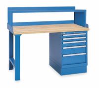 LISTA Workbench: Fixed Ht, Butcher Block, 72 in x 30 in, 1,000 lb Overall Load Capacity, Blue, Blue (MPN XSWB22-72BT). Key specifications — Height Adjustability: Fixed Height; Brand: LISTA; Color: Blue.
