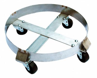 APPROVED VENDOR Drum Dolly: 800 lb Load Capacity, For 30 gal Container Capacity, Round - Cross-Brace Drum Dollies with Support Ring