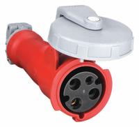 HUBBELL Pin and Sleeve Connector: Red, 480V AC, Single Phase, 100 A, 2 Pole, 3 Wire, IEC Grounding (MPN HBL3100C7W). Key specifications — Brand: HUBBELL.