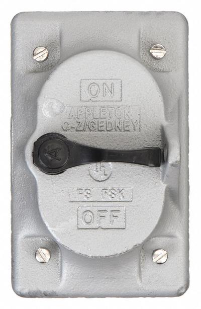 APPLETON ELECTRIC Weatherproof Cover: Malleable Iron, FD/FS - Iron Weatherproof Electrical Box Covers
