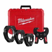 MILWAUKEE Press Jaw Kit: 2 1/2 to 4 in Pipe, Copper/Stainless Steel, Std Tool Types (MPN 49-16-2690X). Key specifications — attr518794: 2-1/2 to 4 in; attr518793: Copper; attr518792: Viega; attr553578: 3 in CTS-V Pivoting Press Ring for M18™ FORCE LOGIC™ Press Tools (49-16-2657X); attr518791: MILWAUKEE.