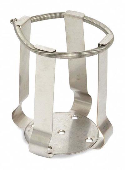 OHAUS Media Bottle Clamp: Flask Clamp, Stainless Steel, Rubber Mat - Lab Shakers, Vortex Mixers, & Rockers Attachments