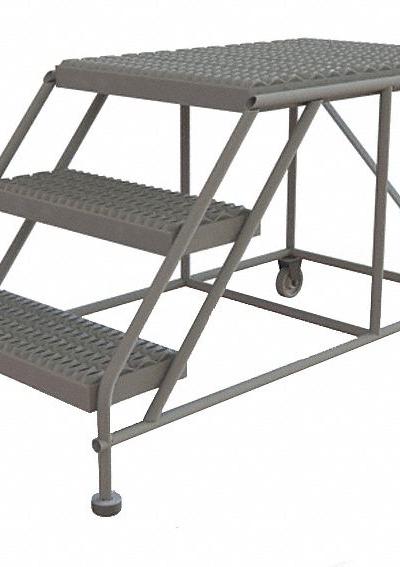 TRI-ARC Mobile Work Platform: 2.5 ft Platform Ht - Tilt-&-Move Rolling Single-Access Platforms