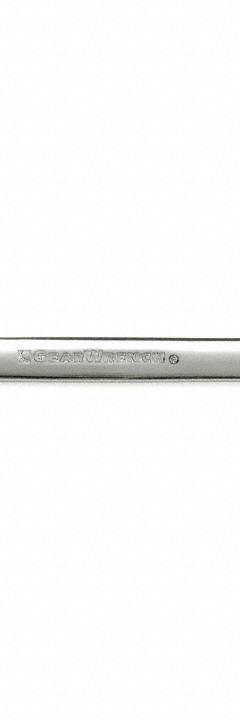 GEARWRENCH Combination Ratcheting Wrench: Alloy Steel, Full Polish Chrome, 1 11/16 in Head Size, Std (MPN 9048). Key specifications — attr309600: 1-11/16 in; attr309611: Full Polish Chrome; attr309610: Alloy Steel; attr309604: Yes; attr309612: No; attr309613: No; attr309615: No; attr324932: GEARWRENCH.