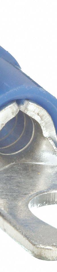 GRAINGER Fork Terminals: Blue, Vinyl, #8 Stud Size, 16 AWG – 14 AWG Wire Range, Locking Fork, 600 V (MPN 5WHD6). Key specifications — Barrel Style: Funnel Entry; Manufacturer Part Number: 5WHD6; Brand: GRAINGER.
