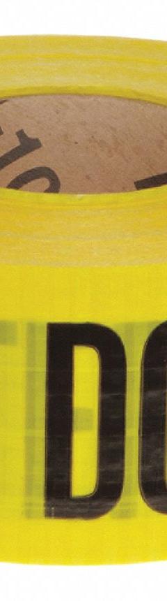 BRADY Barricade Tape: 500 ft Lg, 3 in Wd, Caution Do Not Enter Legend, Polyethylene, Yellow Color (MPN 91102). Key specifications — Tape Message: Caution Do Not Enter; Message Color: Black; Brand: BRADY.